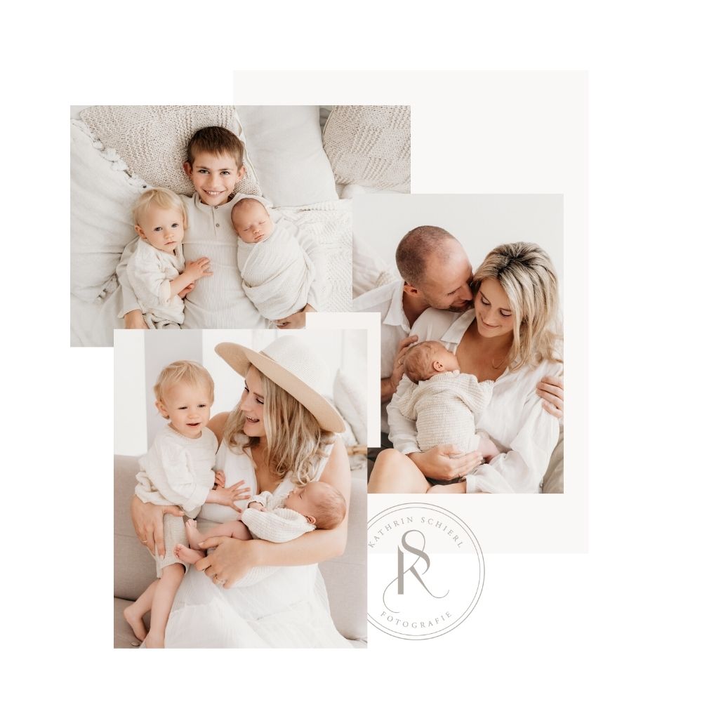 Familienfotos mit Neugeborenen
