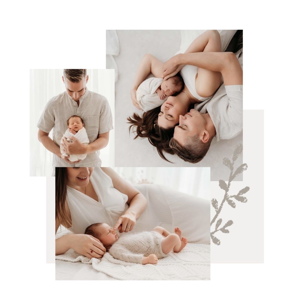 Familienshooting mit Neugeborenen Baby