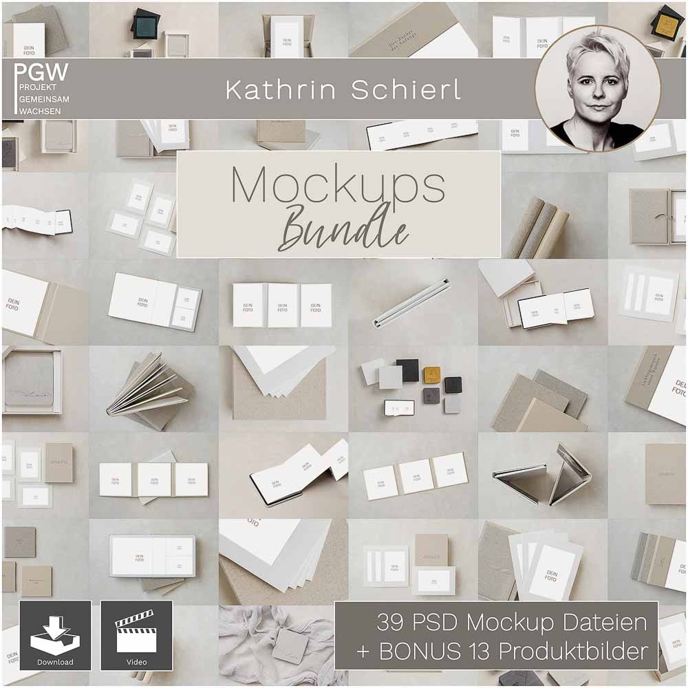 Mockup Bundle: Album, Passepartout-Box, Triplex, Minileporello