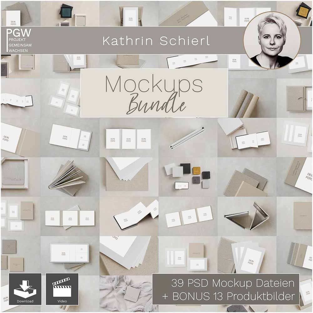 Mockup Bundle: Album, Passepartout-Box, Triplex, Minileporello