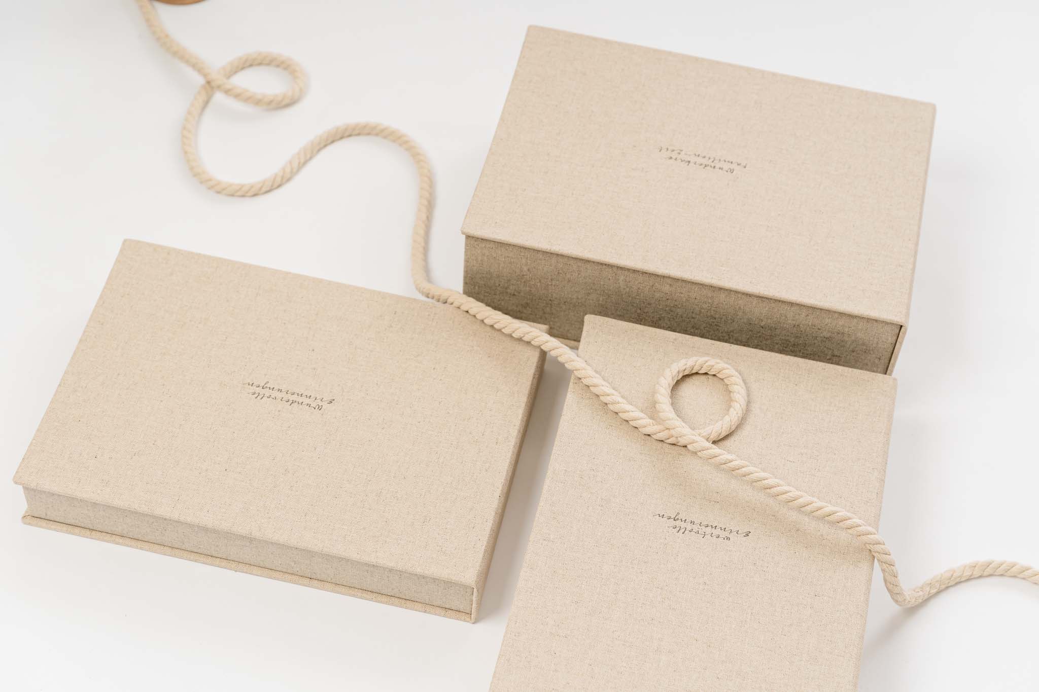 Produkte: Folio-Box mit Leinen